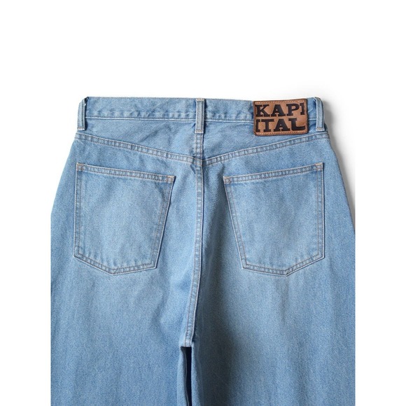 KAPITAL 13OZ DENIM CLUB BAGGY 5-PIECE PANTS UNUSED JEANS NEW - Picture 6 of 7